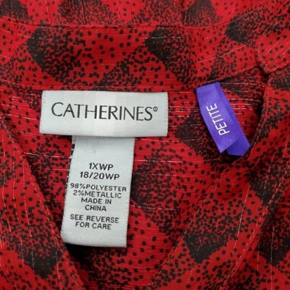 Catherines Womens Top Plus‎ Size 1X Petite - Picture 6 of 6